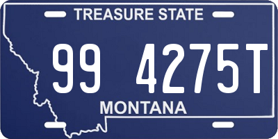 MT license plate 994275T