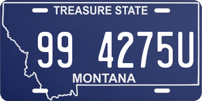 MT license plate 994275U