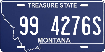 MT license plate 994276S