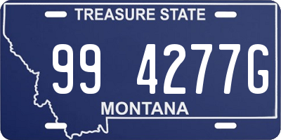 MT license plate 994277G