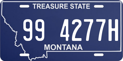 MT license plate 994277H