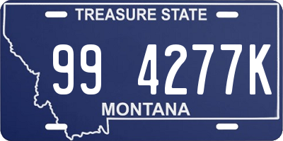 MT license plate 994277K