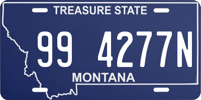 MT license plate 994277N