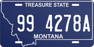 MT license plate 994278A