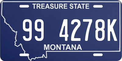 MT license plate 994278K