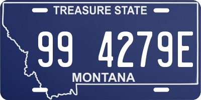 MT license plate 994279E