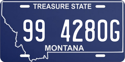 MT license plate 994280G