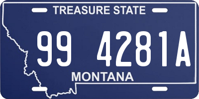 MT license plate 994281A