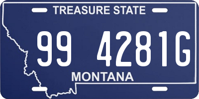 MT license plate 994281G