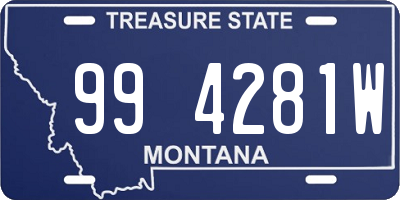 MT license plate 994281W