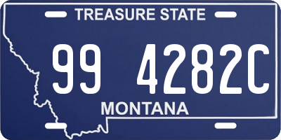 MT license plate 994282C