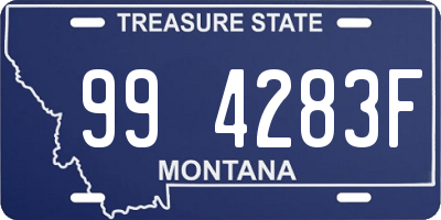 MT license plate 994283F