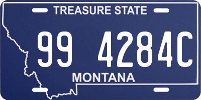 MT license plate 994284C