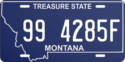 MT license plate 994285F