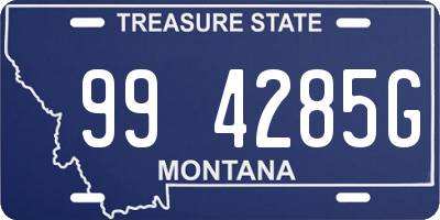 MT license plate 994285G