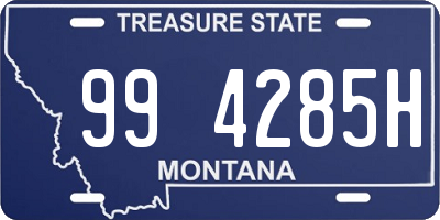 MT license plate 994285H