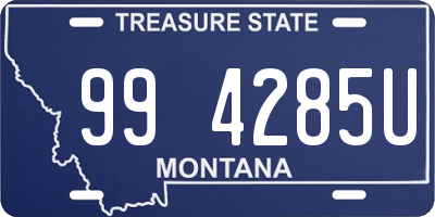 MT license plate 994285U