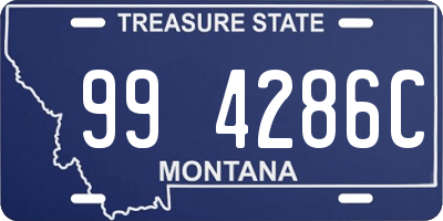 MT license plate 994286C