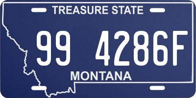 MT license plate 994286F