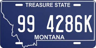 MT license plate 994286K