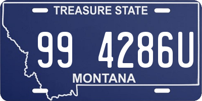 MT license plate 994286U