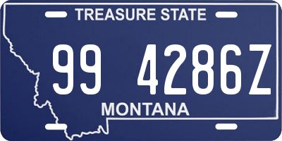 MT license plate 994286Z