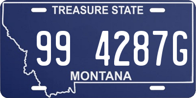 MT license plate 994287G