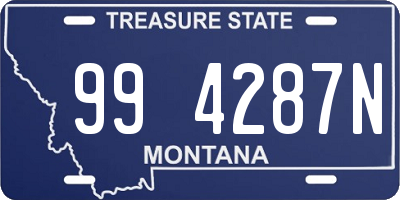 MT license plate 994287N