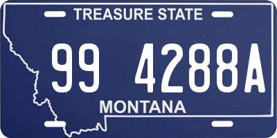 MT license plate 994288A