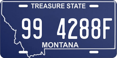 MT license plate 994288F