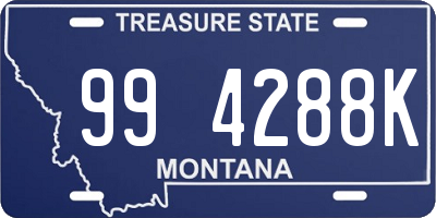 MT license plate 994288K