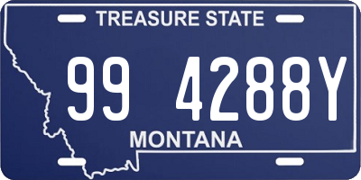 MT license plate 994288Y