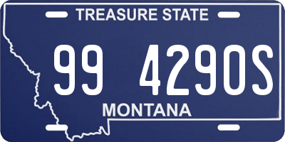 MT license plate 994290S