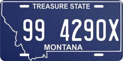 MT license plate 994290X