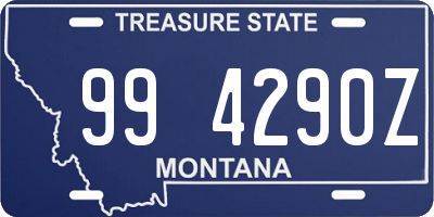 MT license plate 994290Z