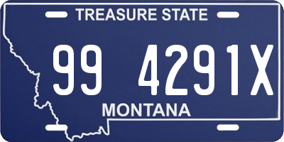 MT license plate 994291X