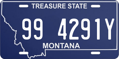 MT license plate 994291Y