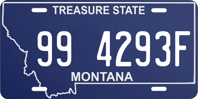 MT license plate 994293F