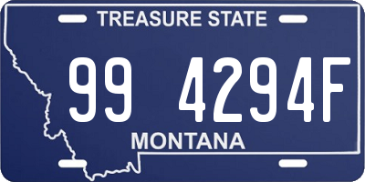 MT license plate 994294F