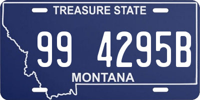 MT license plate 994295B