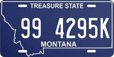 MT license plate 994295K