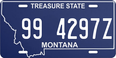 MT license plate 994297Z