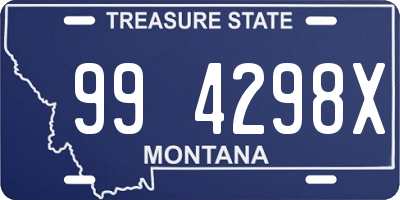 MT license plate 994298X