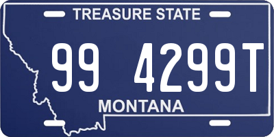 MT license plate 994299T