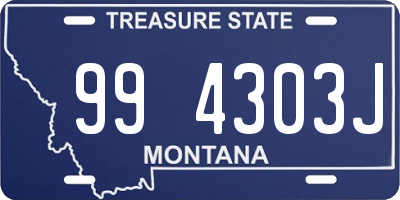 MT license plate 994303J