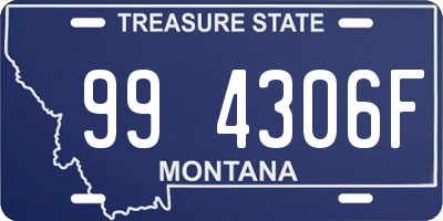 MT license plate 994306F