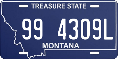 MT license plate 994309L