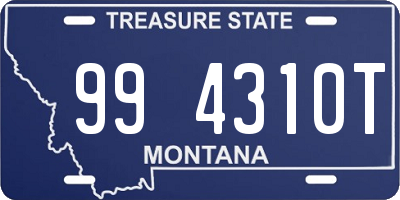 MT license plate 994310T