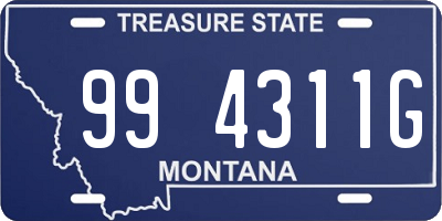 MT license plate 994311G