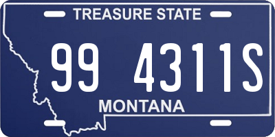 MT license plate 994311S